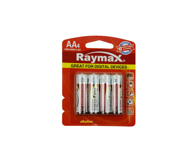 Raymax AA Alkaline Batterijen 4-pack - Ideaal voor Afstandsbedieningen