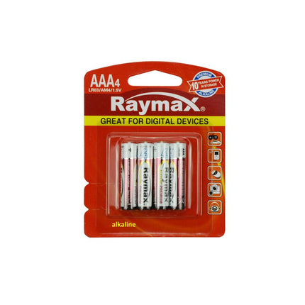 Raymax AAA Alkaline Batterijen 1.5V - 4 Stuks voor Speelgoed & Meer
