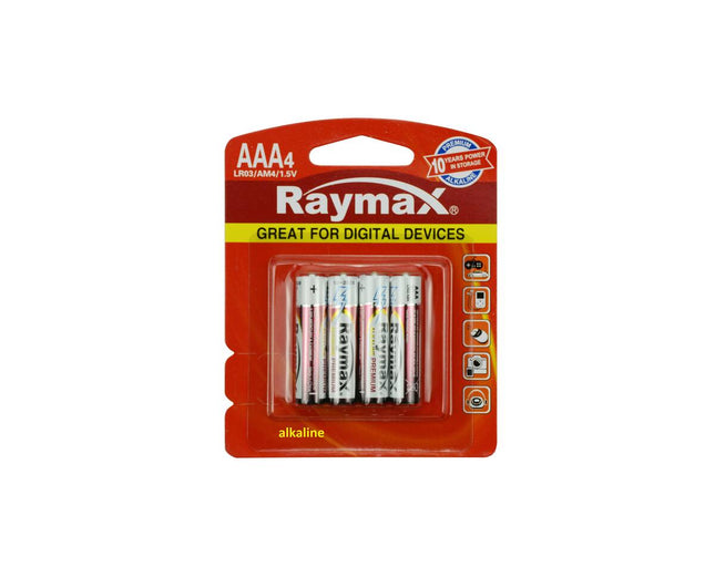 Raymax AAA Alkaline Batterijen 1.5V - 4 Stuks voor Speelgoed & Meer