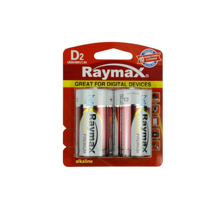 Raymax D/LR20 Alkaline Batterijen 1.5V - 2 Stuks voor Speelgoed
