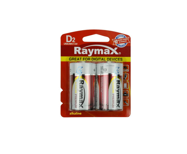 Raymax D/LR20 Alkaline Batterijen 1.5V - 2 Stuks voor Speelgoed