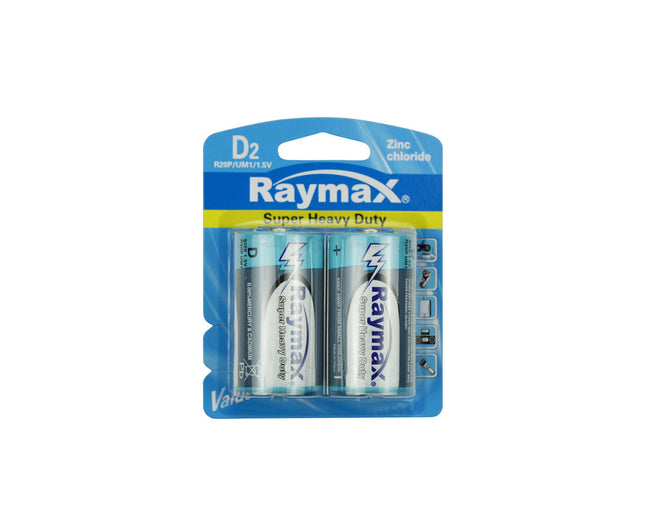 Raymax D/R20P Batterij 2x Zink, 1.5V - Voor Speelgoed & Zaklampen