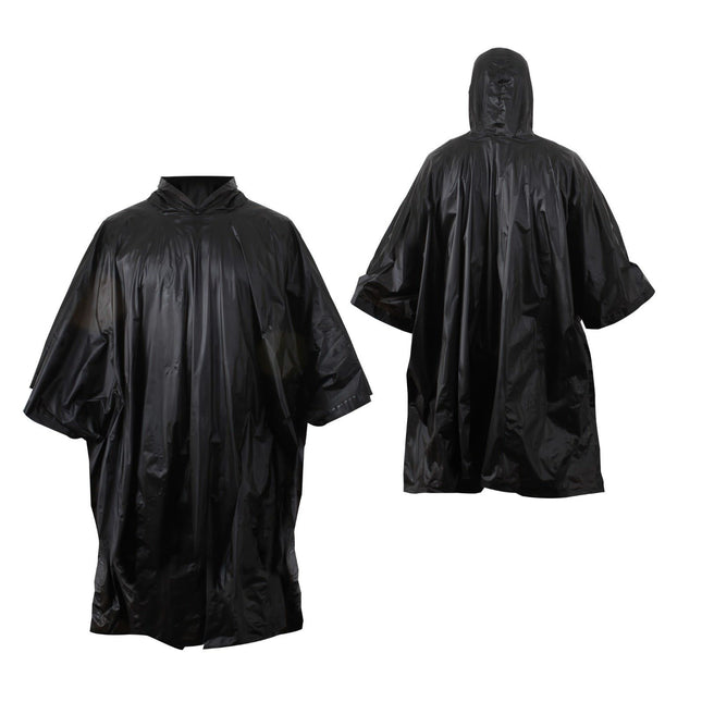 Poncho duurzaam zwart – Materiaal PVC, Lichtgewicht