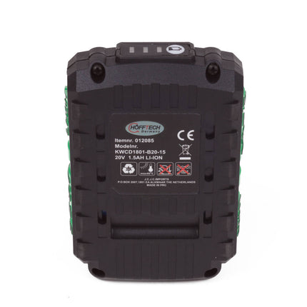 Accu 20V 1500mAh Li-ion voor 011868/013575, ideaal voor lang gebruik