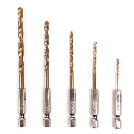 Boor- en Metaalbewerking Set 5-delig: 4-10mm Titan Bits