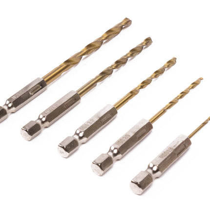 Boor- en Metaalbewerking Set 5-delig: 4-10mm Titan Bits
