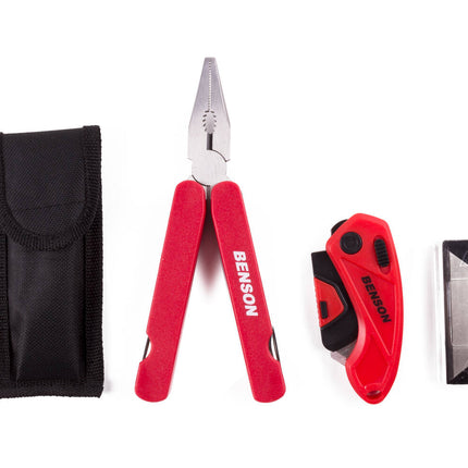Multitool & Snijmes Set met 5 Reservemesjes voor Vissers en Klussers
