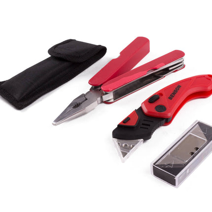 Multitool & Snijmes Set met 5 Reservemesjes voor Vissers en Klussers