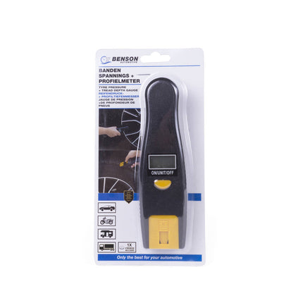 Digitale Luchtdruk- en Profieldiepte Meter, 0-150 psi, Compact, CR2032