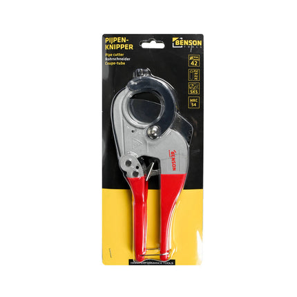 Pijpensnijder 6-42 mm, Snijdt PVC/PP/PU/PE Buizen, Max. Ø42mm