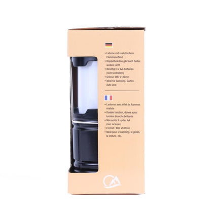 Campinglamp flame effect 2-in-1 ø87 x 182 mm