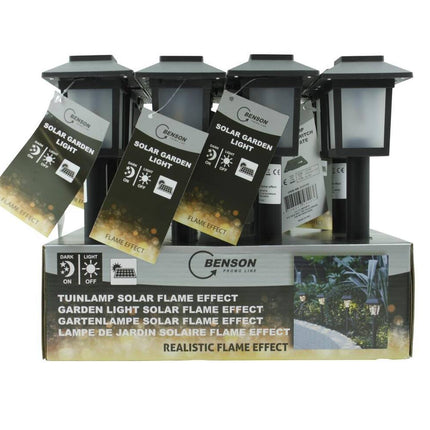 Tuinlamp Solar 34.5 cm, Flame Effect, 10x SMD LED, IP X4, 2000K
