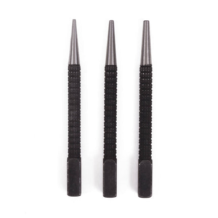Durchschlag-Set 3-tlg., 100 mm, rutschfest, für präzises Nagelversenken.