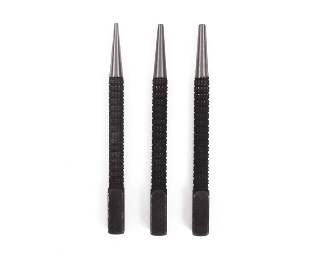 Drevelset 3 dlg, 100 mm, anti-slip, voor precisie nagelverzinken.