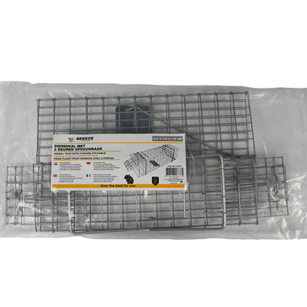 Opvouwbare Dierenval 31x11x11cm, 2 Deuren, Binnen/Buiten Gebruik