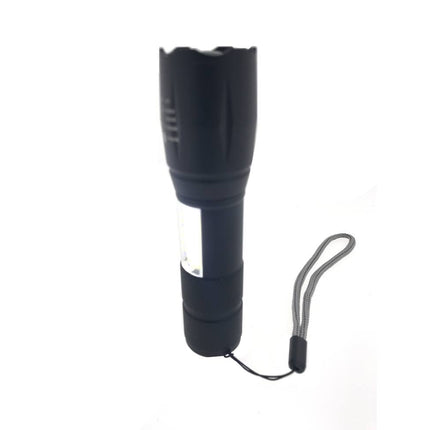 Tactical 5W LED Zaklamp + 3W COB, 2-in-1 Oplaadbaar, 5 Modi, 1200mAh
