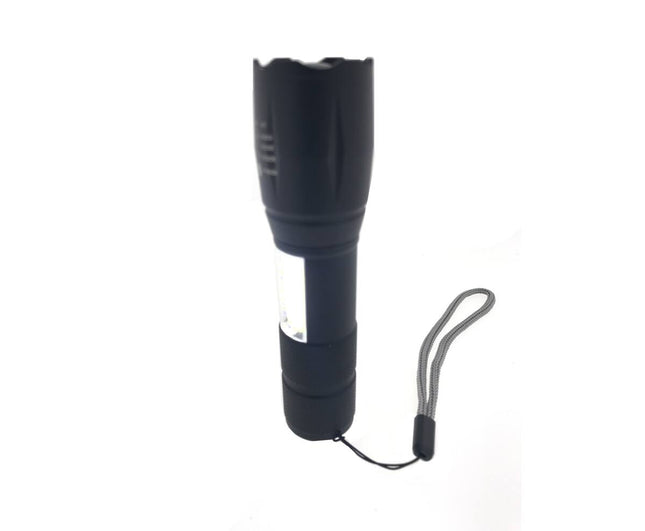 Tactical 5W LED Zaklamp + 3W COB, 2-in-1 Oplaadbaar, 5 Modi, 1200mAh