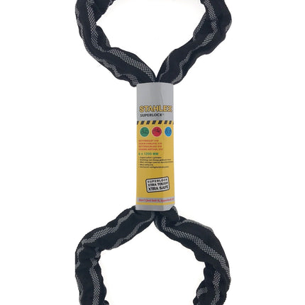 Ketting cijferslot lockloop 6 x 1200 mm reflectie