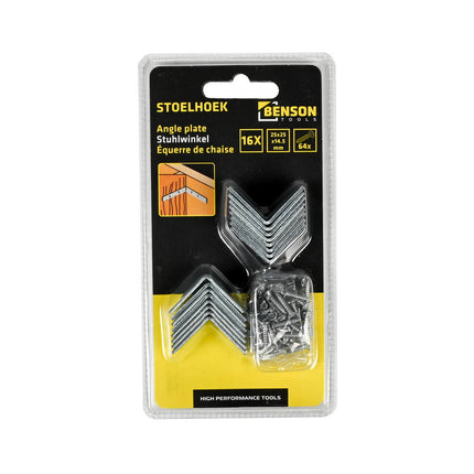 Stoelhoek 16 dlg 25x25x14.5mm, ideaal voor meubelverbindingen