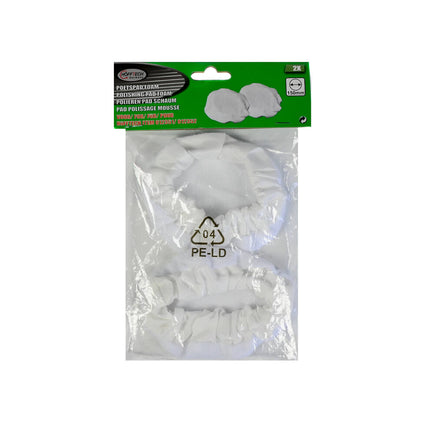 Foam Poetspad ø150 mm Set - Voor Polijstmachines 012351/012352