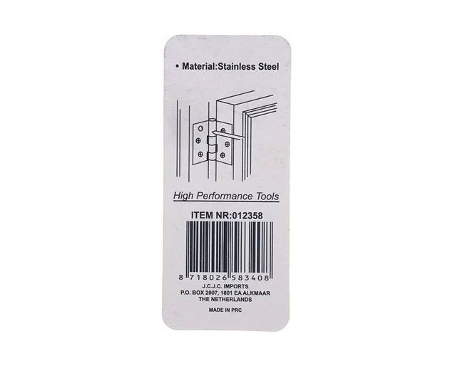 RVS Scharnier 1.5" 2 dlg met schroeven voor deuren & kasten
