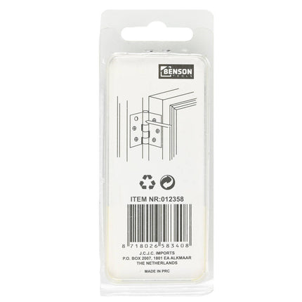 RVS Scharnier 1.5" 2 dlg met schroeven voor deuren & kasten