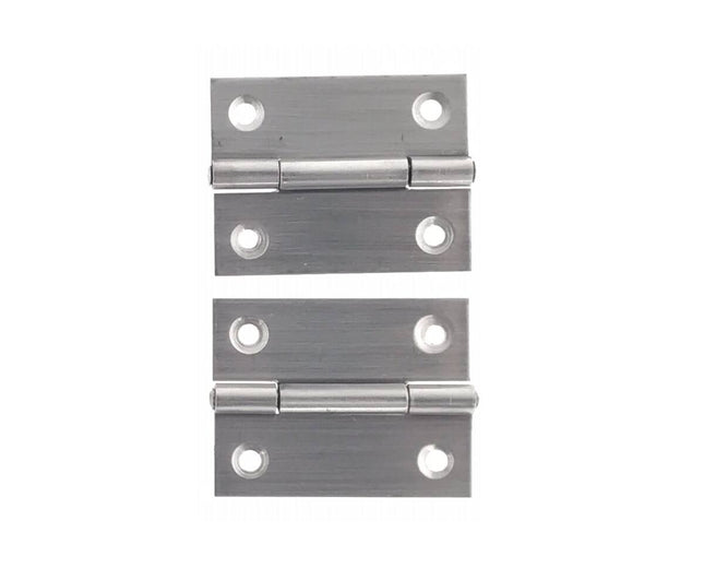 RVS Scharnier 2" 2 dlg Set van 2 - Inclusief 8 Schroeven voor Deuren/Kasten
