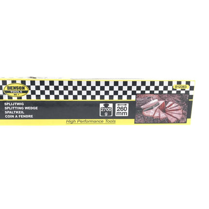 Splijtwig 260mm 2700g - Essentieel voor Efficiënt Houtkloven
