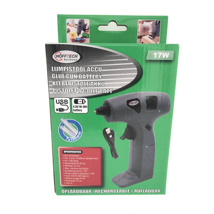 Lijmpistool 17W USB, Ø7-8mm, 15min gebruik, 3.5u opladen