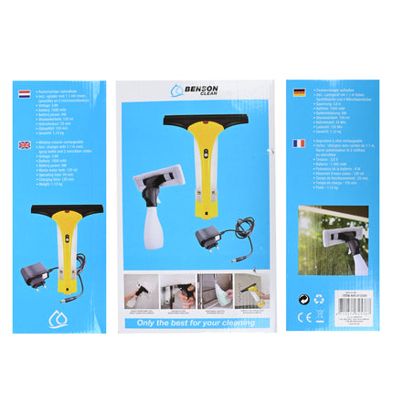 Ruitenreiniger oplaadbaar + sproeifles – Incl. oplader met 1.1 mtr snoer/, Voltage 3.6V
