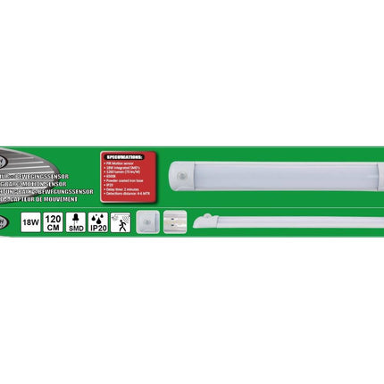 LED Armatuur 18W 60cm met Bewegingssensor, 6500K, 1440lm, IP20
