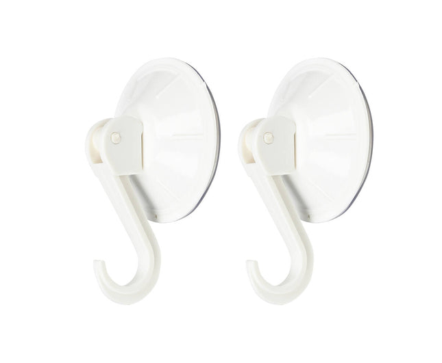 Zuignap Set 2x Ø55mm Kunststof Wit voor Keuken/Badkamer Organisatie
