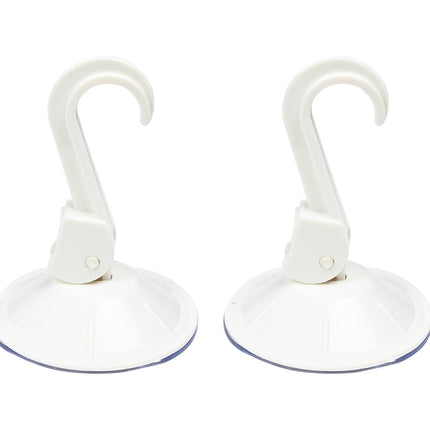 Zuignap Set 2x Ø55mm Kunststof Wit voor Keuken/Badkamer Organisatie