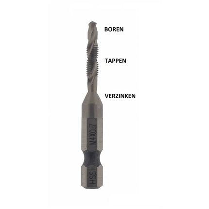 Boor Tap Set 6 dlg - Inclusief Maten M3 t/m M10, Voor Metaalbewerking