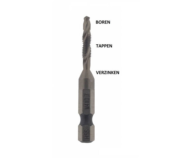 Boor Tap Set 6 dlg - Inclusief Maten M3 t/m M10, Voor Metaalbewerking