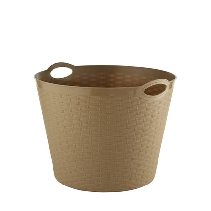 Ronde Rattan Mand 35L, 33cm hoog, opbergruimte voor elke kamer