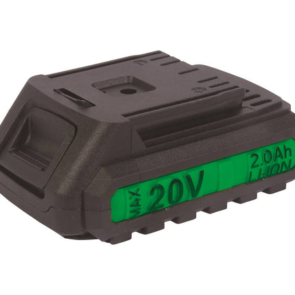 Accu 20V 2000mAh Li-ion voor modellen 012451 en 012455, ideaal voor klussen.