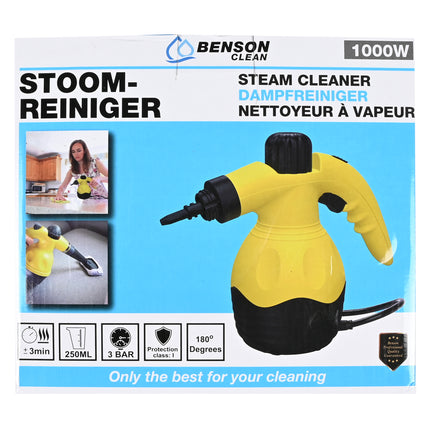 Stoomreiniger 1000W + 9 accessoires – Incl . 9 accessoires:, Vermogen 950-1000W