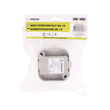 Waterdicht Stopcontact IP54, 1-voudig, 250V, 16A voor buitengebruik