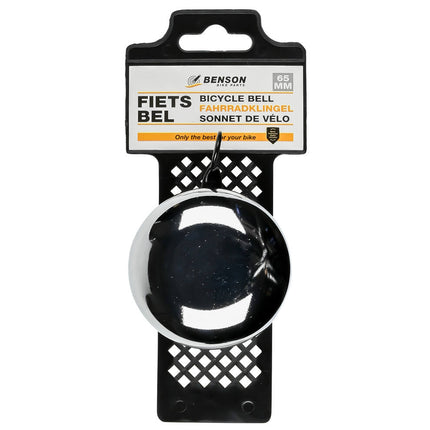 Chromen Ding-Dong Fietsbel 65mm: Helder Geluid voor Veilig Fietsen