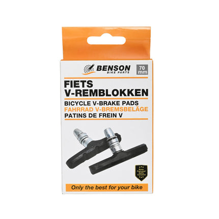 V-Remblokken 70 mm Set - Krachtige remkracht voor elke fiets