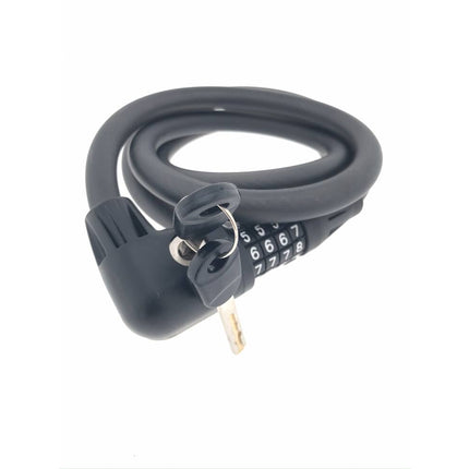 Kabel Cijferslot LED 807, 12x1200mm, mat zwart - Helder zicht in donker