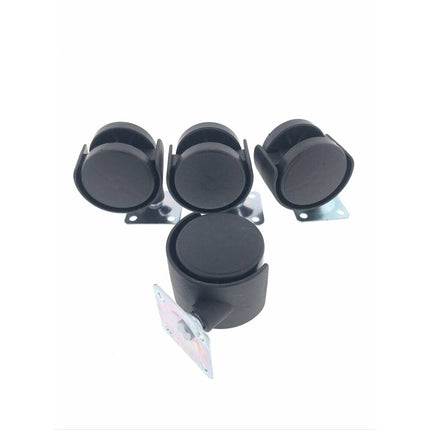 Zwart Zwenkwiel Set 40mm, 4 Stuks, 25kg per Wiel, Voor Meubels