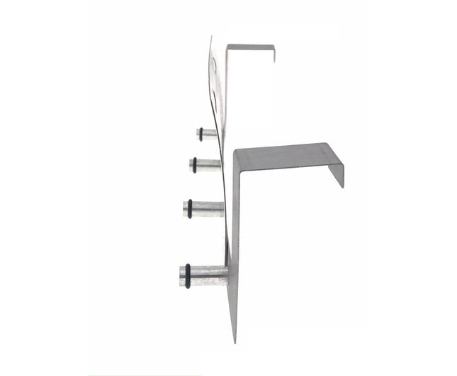 Deurkapstok RVS, 4 haken, past tot 40mm deur, ideaal voor jassen.