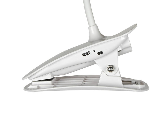 LED Klemlamp 3W USB Oplaadbaar, Dimbaar voor Lezen en Werkplek