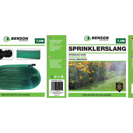 Sprinklerslang 7.5m - Efficiënte Tuinbesproeiing met Fijne Straal