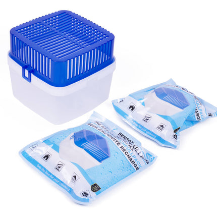 Vochtopnemer XL 1.8L - 2x400gr, Ideaal voor Kelder en Badkamer