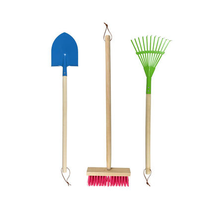 Kinder Tuingereedschap Set: Schep, Bezem & Hark, 3+ Jaar, Felle Kleuren