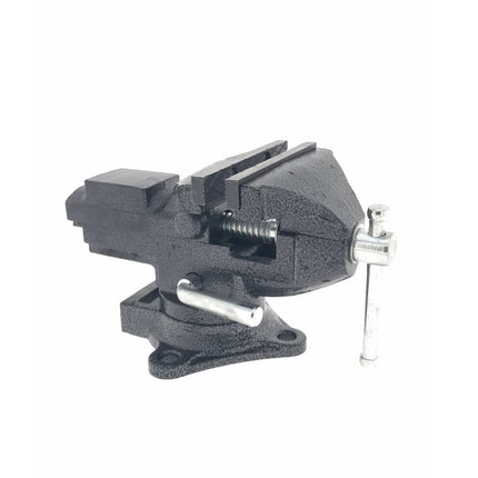Bankschroef 80mm Quick Release, 360° draaivoet, gietijzer, werkbank.