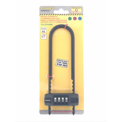 Beugel Cijferslot 75x200mm - Code-instelling voor Schuurbeveiliging